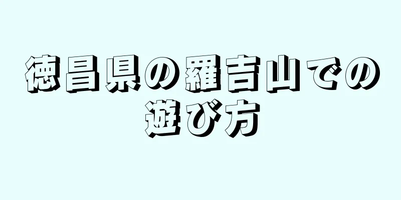 徳昌県の羅吉山での遊び方