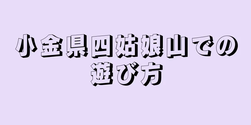 小金県四姑娘山での遊び方