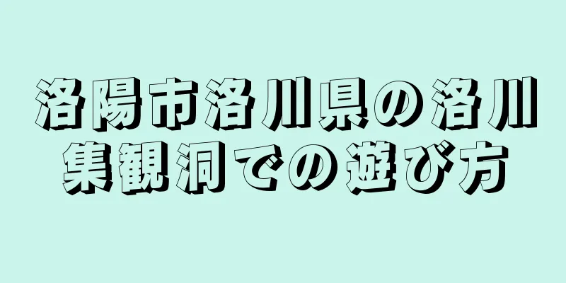洛陽市洛川県の洛川集観洞での遊び方