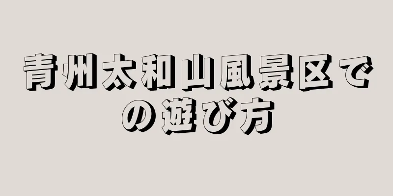 青州太和山風景区での遊び方