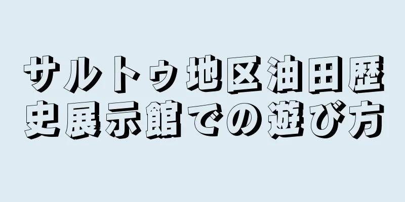 サルトゥ地区油田歴史展示館での遊び方
