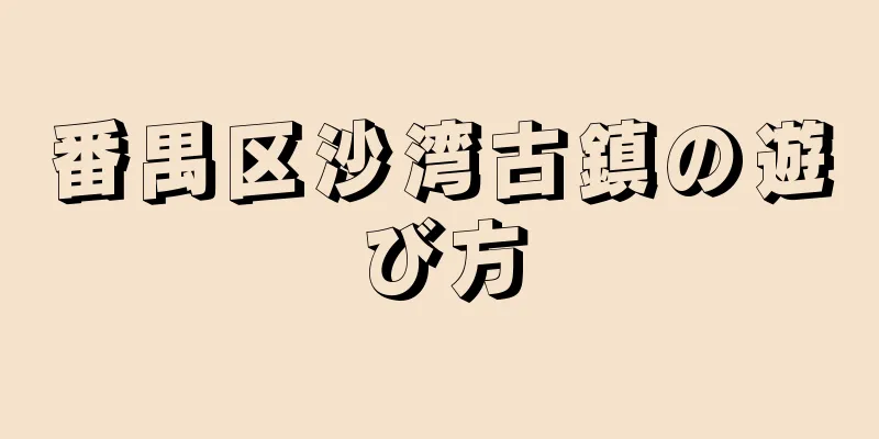 番禺区沙湾古鎮の遊び方