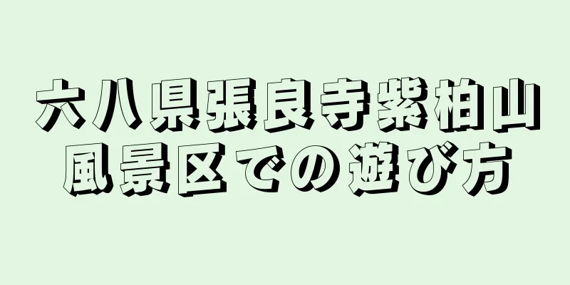 六八県張良寺紫柏山風景区での遊び方