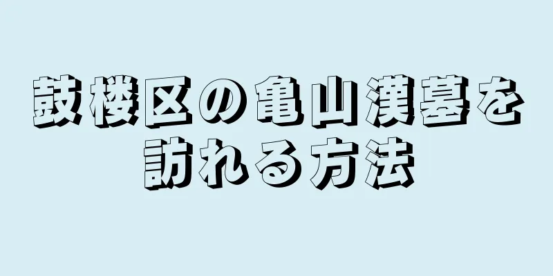 鼓楼区の亀山漢墓を訪れる方法