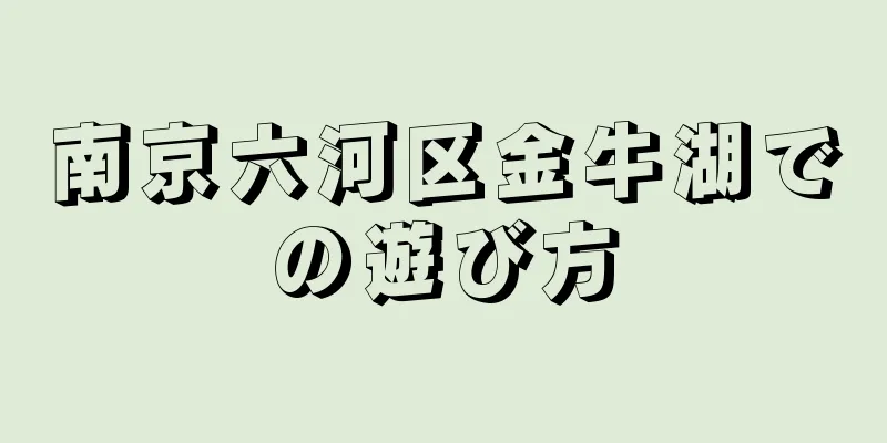 南京六河区金牛湖での遊び方