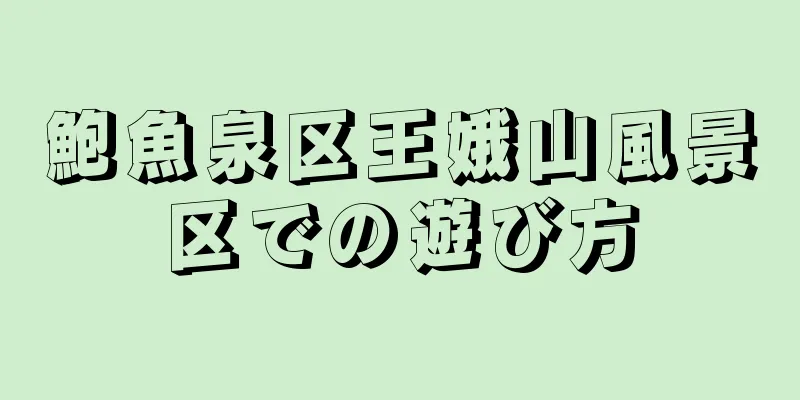 鮑魚泉区王娥山風景区での遊び方