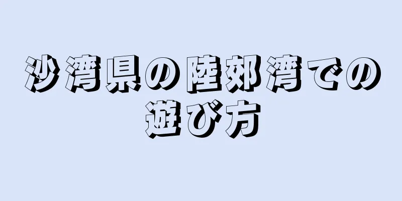 沙湾県の陸郊湾での遊び方
