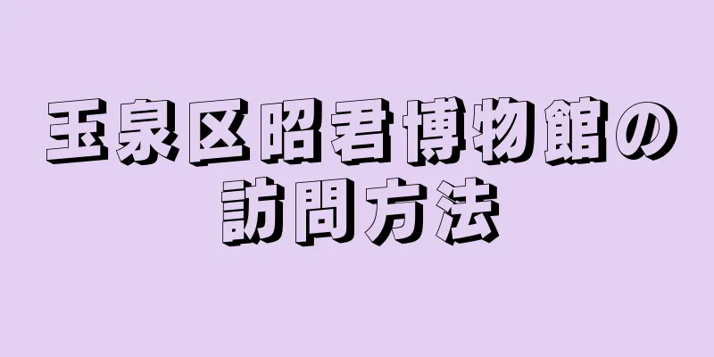 玉泉区昭君博物館の訪問方法