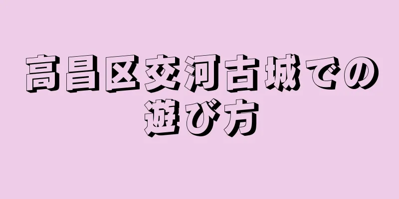高昌区交河古城での遊び方