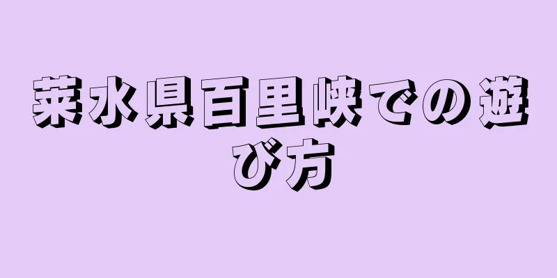莱水県百里峡での遊び方