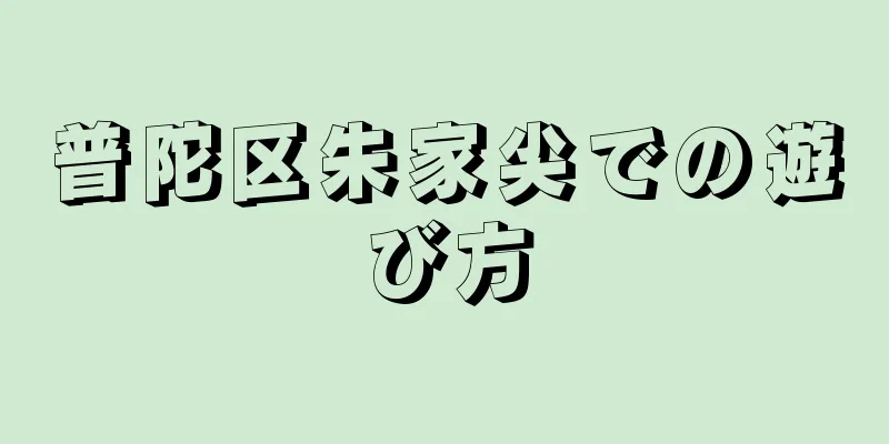 普陀区朱家尖での遊び方