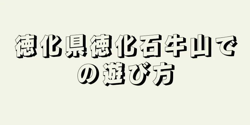 徳化県徳化石牛山での遊び方