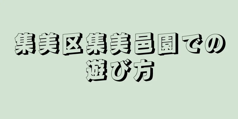 集美区集美邑園での遊び方