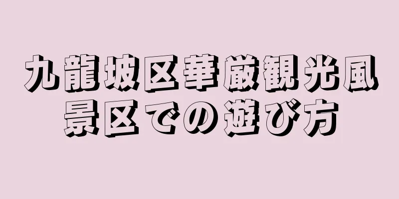 九龍坡区華厳観光風景区での遊び方