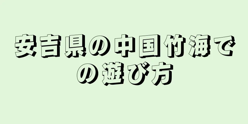 安吉県の中国竹海での遊び方