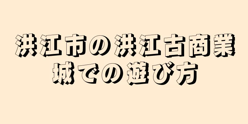 洪江市の洪江古商業城での遊び方