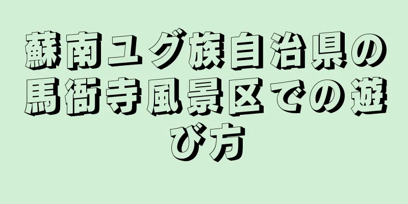 蘇南ユグ族自治県の馬衙寺風景区での遊び方