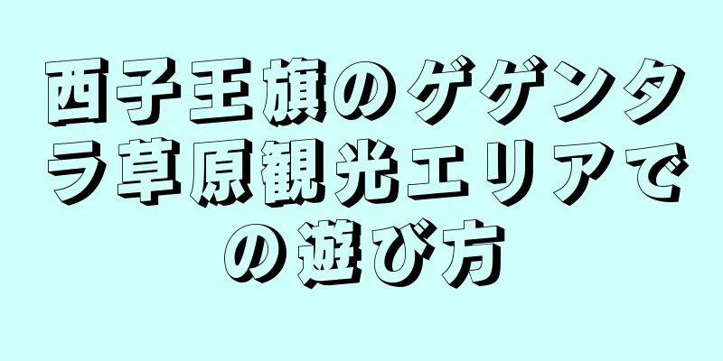 西子王旗のゲゲンタラ草原観光エリアでの遊び方