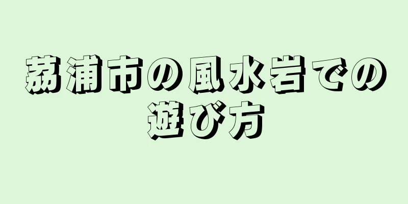 茘浦市の風水岩での遊び方