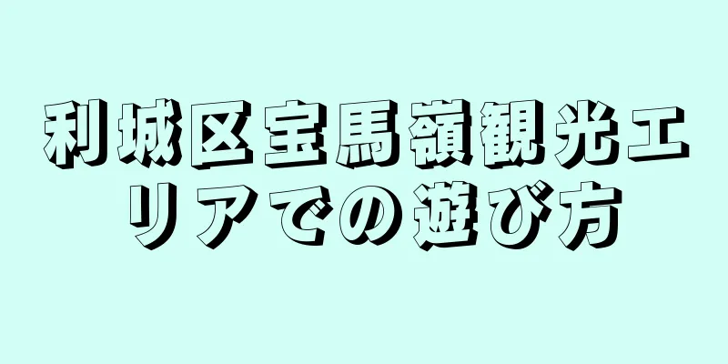 利城区宝馬嶺観光エリアでの遊び方