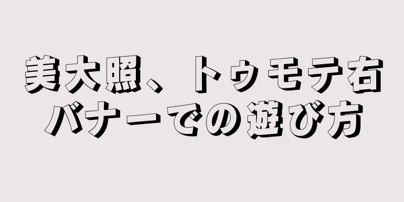 美大照、トゥモテ右バナーでの遊び方
