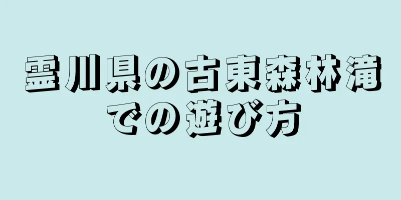 霊川県の古東森林滝での遊び方