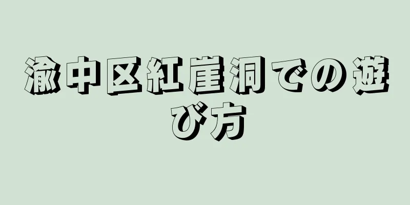 渝中区紅崖洞での遊び方