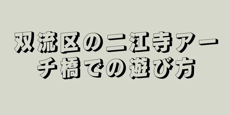 双流区の二江寺アーチ橋での遊び方
