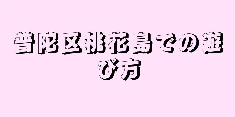 普陀区桃花島での遊び方