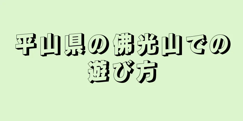 平山県の佛光山での遊び方