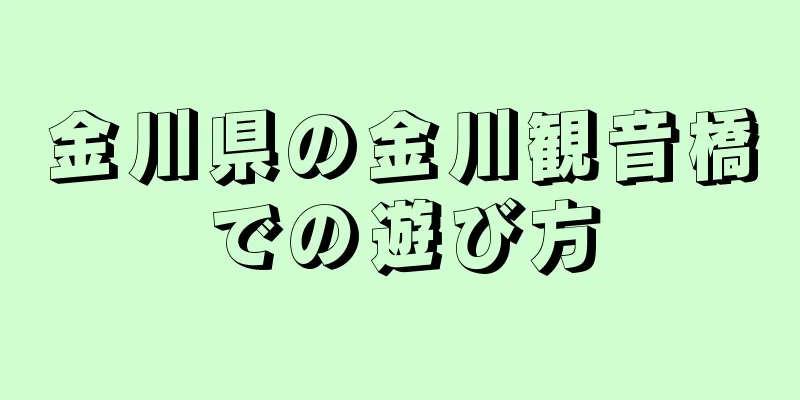 金川県の金川観音橋での遊び方