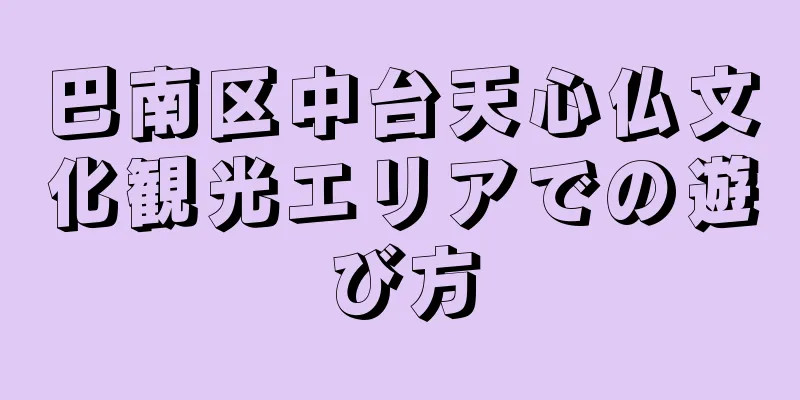 巴南区中台天心仏文化観光エリアでの遊び方