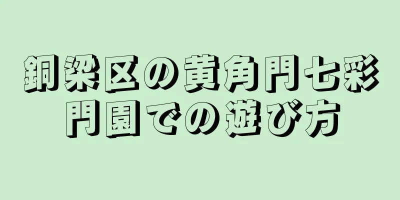 銅梁区の黄角門七彩門園での遊び方