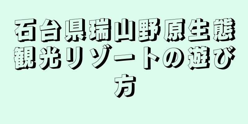 石台県瑞山野原生態観光リゾートの遊び方