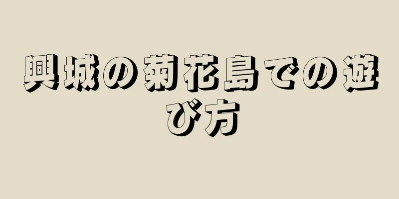 興城の菊花島での遊び方