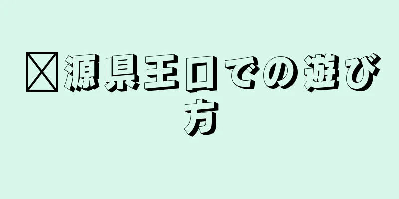 婺源県王口での遊び方