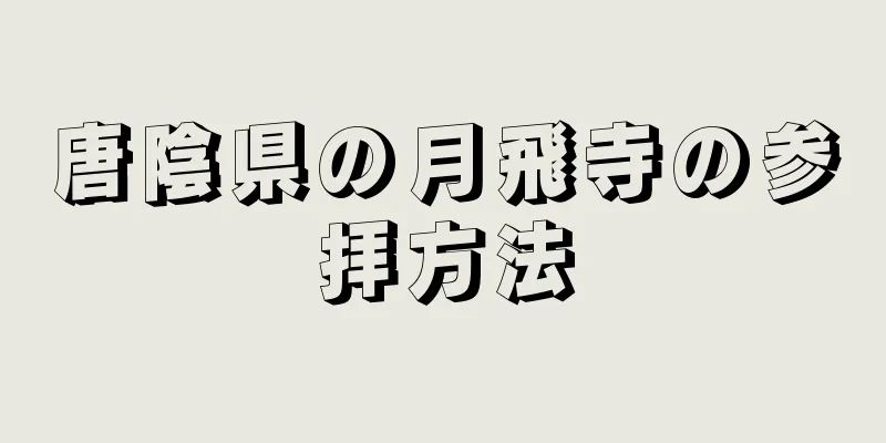 唐陰県の月飛寺の参拝方法