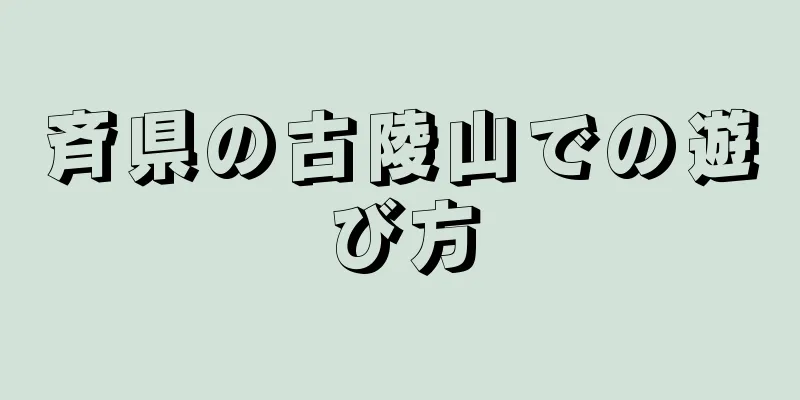 斉県の古陵山での遊び方