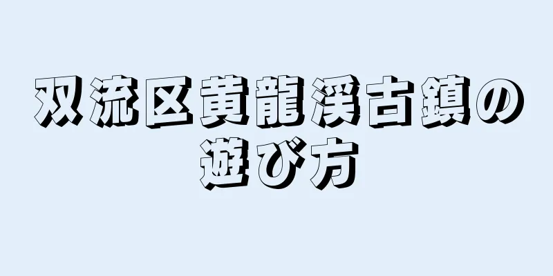 双流区黄龍渓古鎮の遊び方