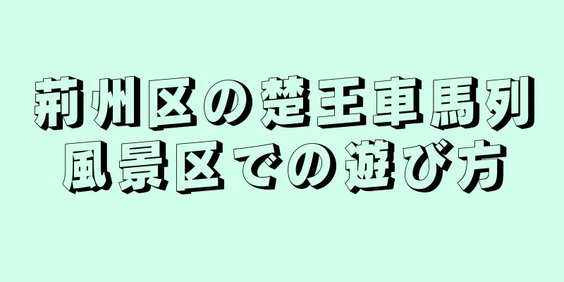 荊州区の楚王車馬列風景区での遊び方