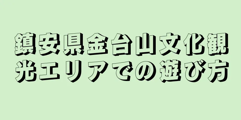 鎮安県金台山文化観光エリアでの遊び方