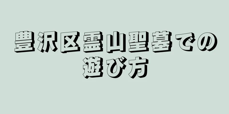豊沢区霊山聖墓での遊び方