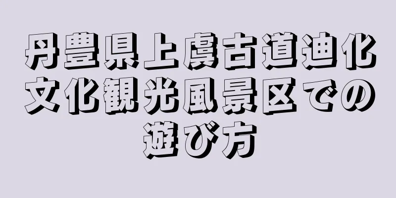 丹豊県上虞古道迪化文化観光風景区での遊び方