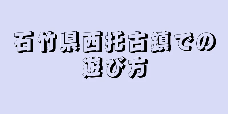 石竹県西托古鎮での遊び方