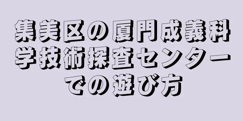 集美区の厦門成義科学技術探査センターでの遊び方