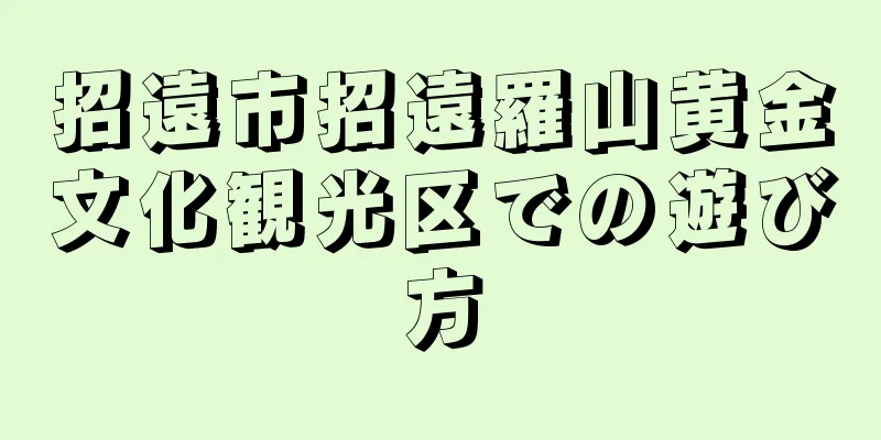 招遠市招遠羅山黄金文化観光区での遊び方