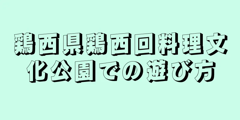鶏西県鶏西回料理文化公園での遊び方
