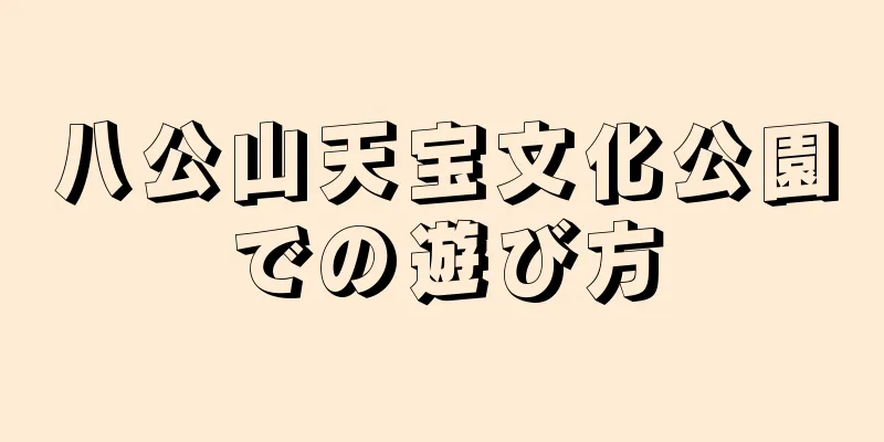 八公山天宝文化公園での遊び方