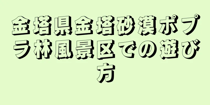 金塔県金塔砂漠ポプラ林風景区での遊び方