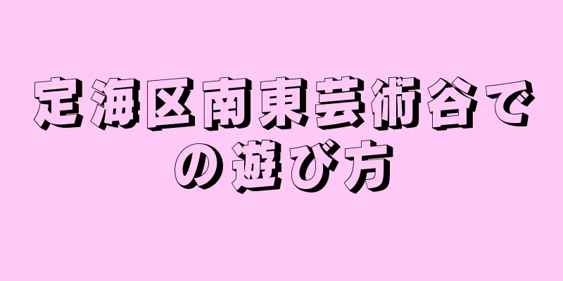 定海区南東芸術谷での遊び方